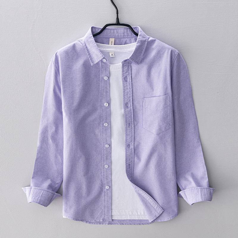 Oxford Cotton Casual Shirt Business - Chemise en coton à manches longues