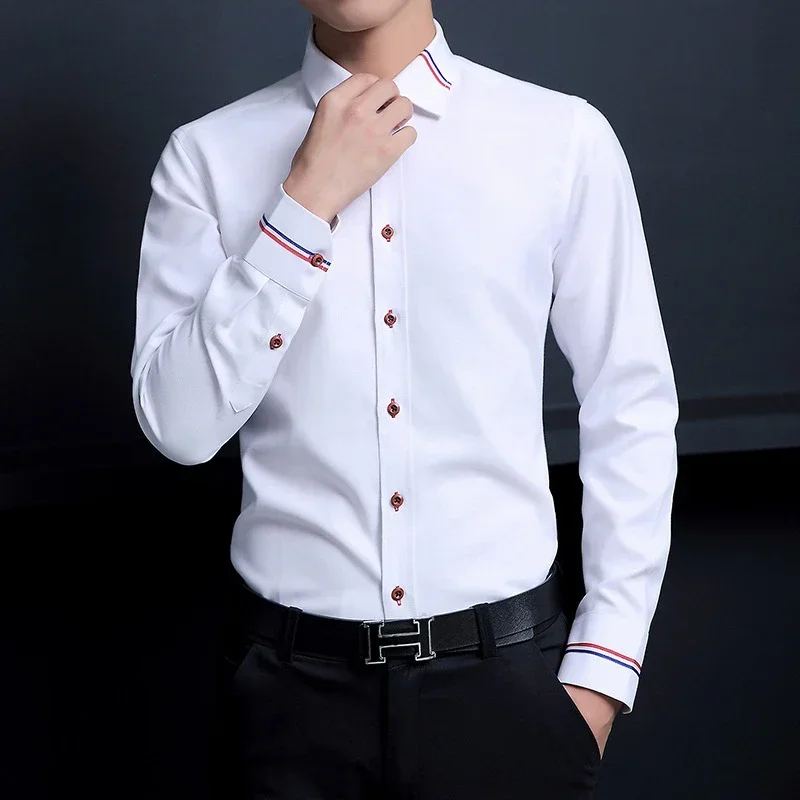 Oxford Cotton Casual Shirt Business - Nouvelle chemise pour homme, style coréen,