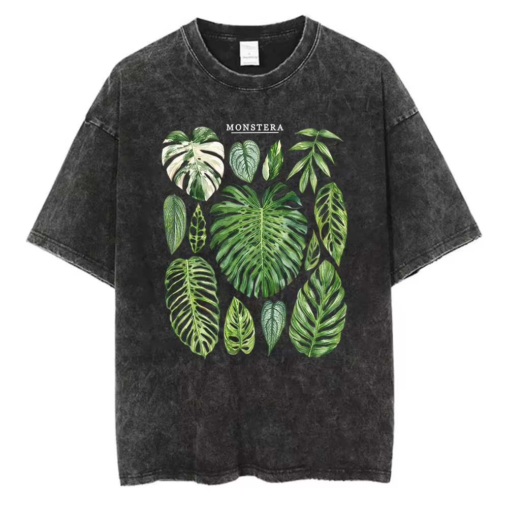 T-shirt graphique Feuilles de  - Acid Wash Vintage Graphic T Shirt avis et prix