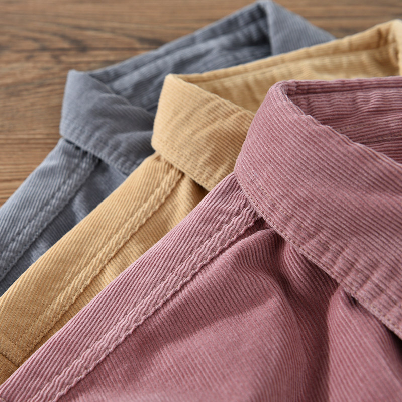 Chemise en velours côtelé à ma - Corduroy Button Up Shirt Men avis et prix