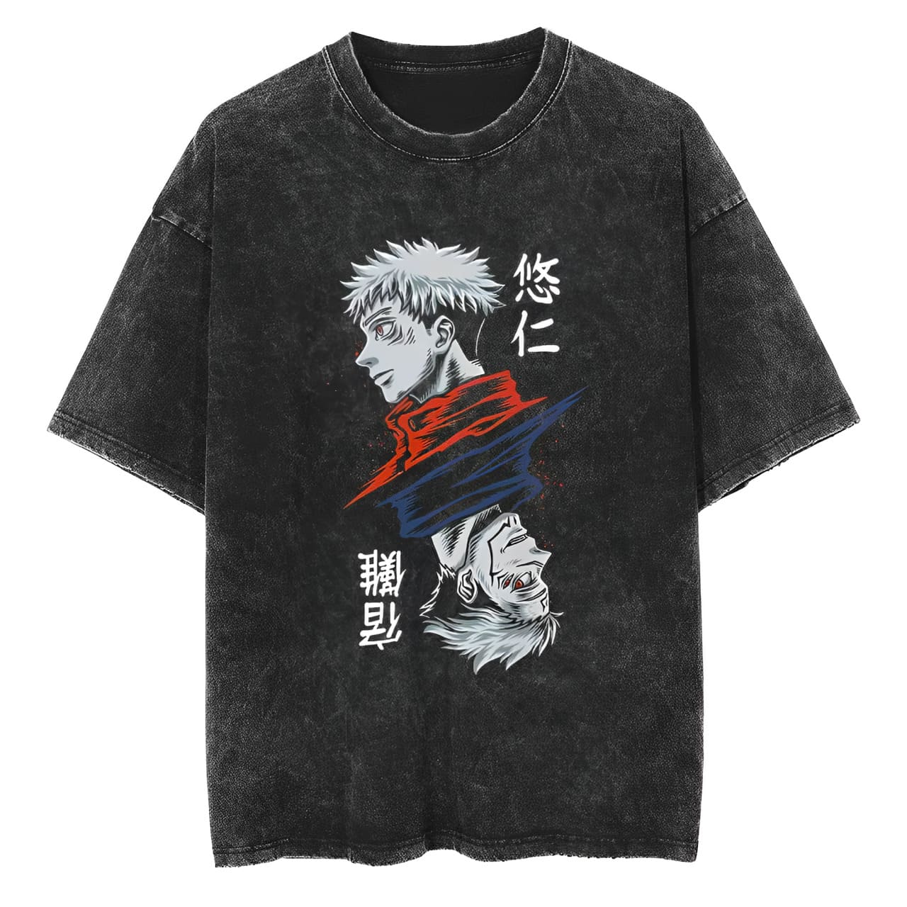T-shirt Itadori Sukuna Jujutsu - Acid Wash Vintage Graphic T Shirt avis et prix