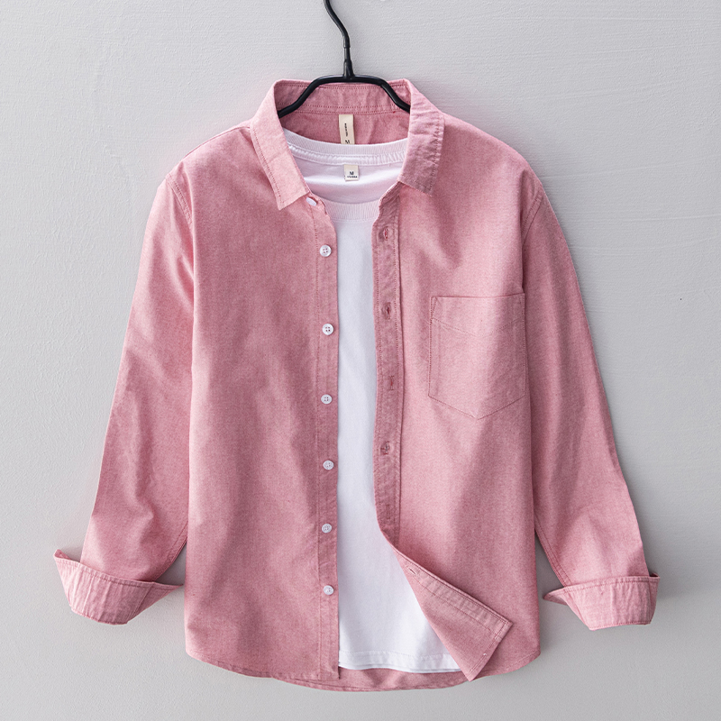 Chemise en coton à manches lon - Oxford Cotton Casual Shirt Business avis et prix