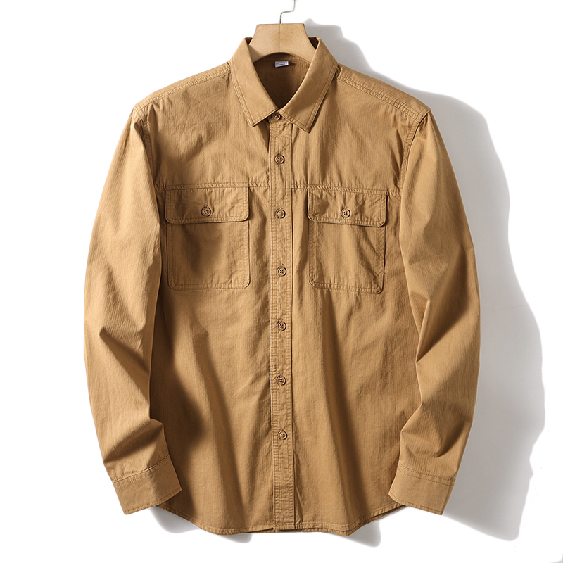Chemise rétro à manches longue - Oxford Cotton Casual Shirt Business avis et prix