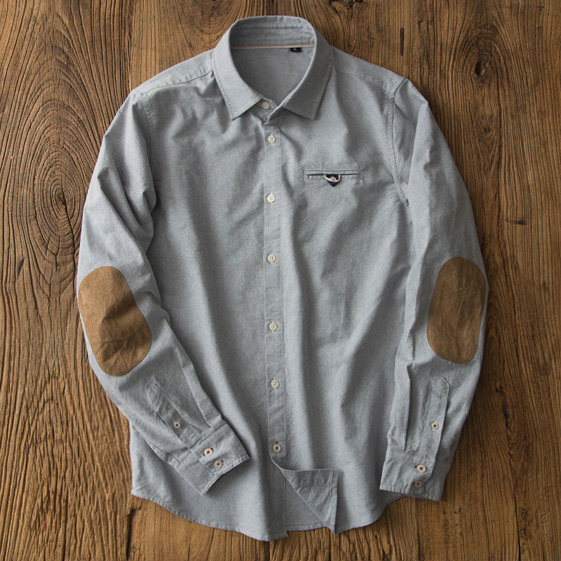 Chemise Oxford rétro à manches - Oxford Cotton Casual Shirt Business avis et prix
