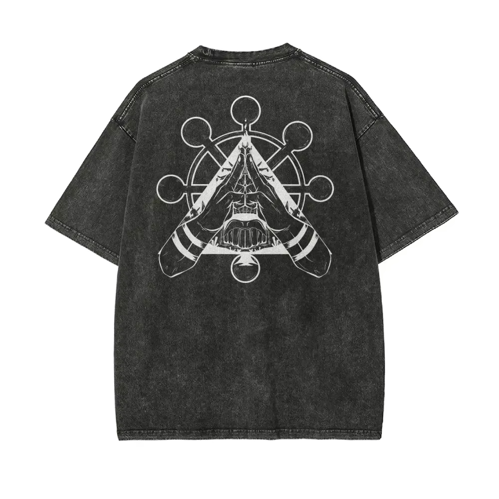 T-shirt Jujutsu Kaisen Sukuna  - Acid Wash Vintage Graphic T Shirt avis et prix